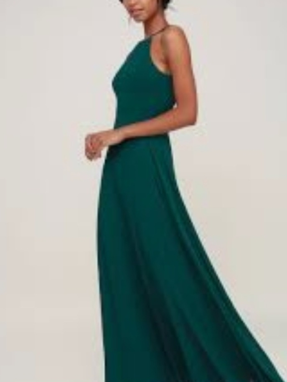 Lulu's Teal Halter-Style Maxi Dress